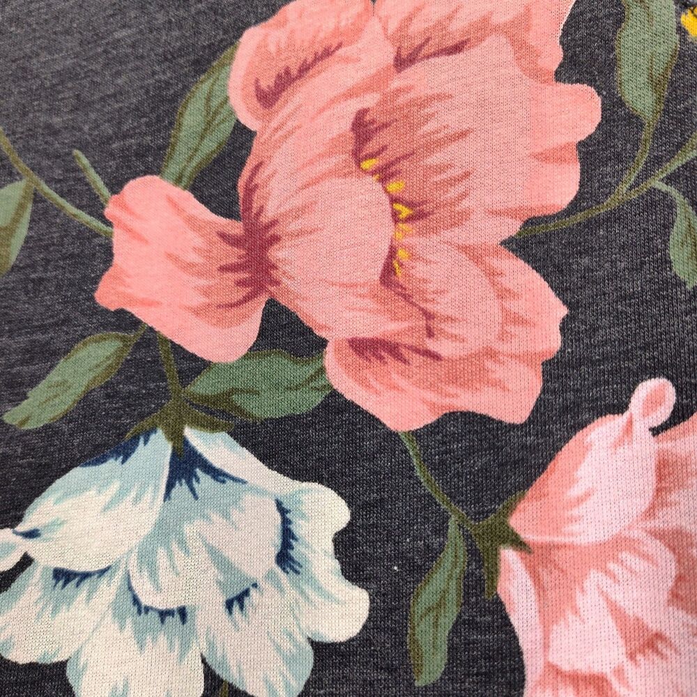 Old Navy Pullover Sweater Women L Gray Floral Spring Romantic Feminine Casual - Picture 6 of 8